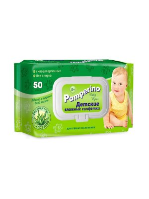 Купить pamperino (памперино) салфетки влажные детские, 50 шт в Кстово