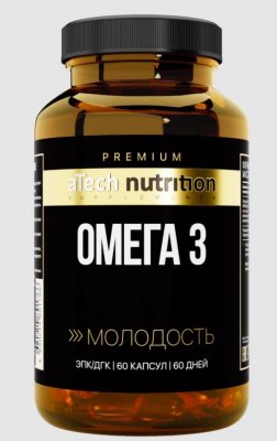 Купить atech nutrition premium (атех нутришн премиум) омега 3, капсулы массой 1350 мг 60 шт бад в Кстово