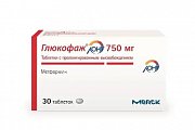 Купить глюкофаж лонг, таблетки с пролонгированным высвобождением 750мг, 30 шт в Кстово