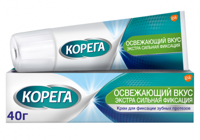 Купить корега крем для фиксации зубных протезов освежающий вкус 40мл в Кстово