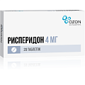 Купить рисперидон, таблетки, покрытые пленочной оболочкой 4мг, 20 шт в Кстово