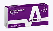 Купить омепразол-акрихин, капсулы кишечнорастворимые 20мг, 30 шт в Кстово