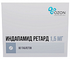 Купить индапамид ретард, таблетки с пролонгированным высвобождением, покрытые пленочной оболочкой 1,5мг, 60 шт в Кстово