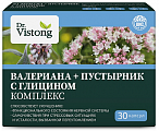 Купить dr vistong (д-р вистонг) комплекс валериана+пустырник с глицином, капсулы 30 шт бад в Кстово