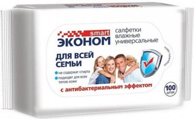 Купить эконом smart салфетки влажные антибактериальные 100шт в Кстово