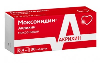 Купить моксонидин-акрихин, таблетки, покрытые пленочной оболочкой 0,4мг, 30 шт в Кстово