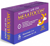 Купить мелатосан комплекс для сна, таблетки покрытые оболочкой 30шт бад в Кстово