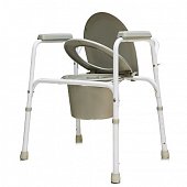 Купить кресло-туалет стальное со спинкой, регулируемое по высоте, amcb6803 в Кстово