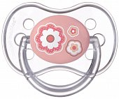 Купить canpol (канпол) пустышка круглая силиконовая 6-18 месяцев newborn baby розовая 1 шт в Кстово