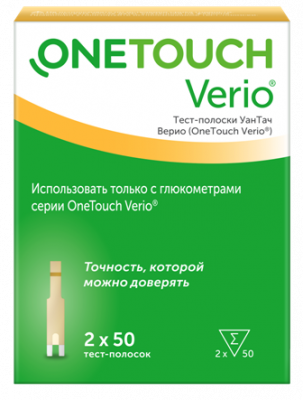 Купить тест-полоски onetouch verio (уан тач), 100 шт в Кстово