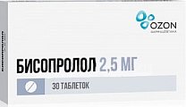 Купить бисопролол, таблетки, покрытые пленочной оболочкой 2,5мг, 30 шт в Кстово