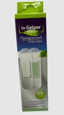 Купить пластырь dr. gelper (др.гелпер) алоэпласт прозрачный, 10 шт в Кстово