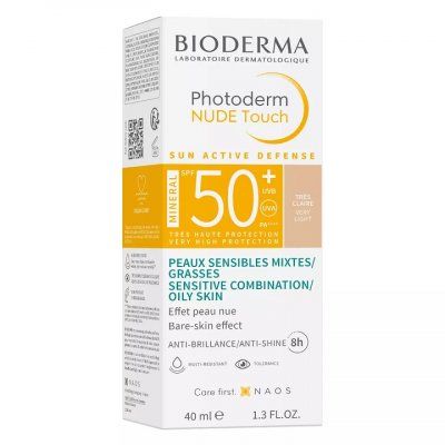 Купить bioderma photoderm (биодерма фотодерм) флюид для лица солнцезащитный, тон очень светлый 40мл spf50+ в Кстово