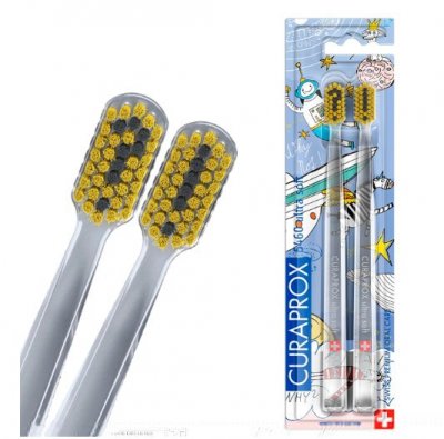 Купить curaprox ultrasoft duo hento toto edition (курапрокс) набор зубных щеток, 2 шт в Кстово