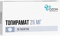 Купить топирамат, таблетки, покрытые пленочной оболочкой 25мг, 30 шт в Кстово