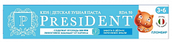 ПрезиДЕНТ (PresiDENT) зубная паста для детей 3-6лет Пломбир, 70г