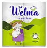 Купить велма (welma) бумага туалетная двухслойная яблоко, 4 шт в Кстово