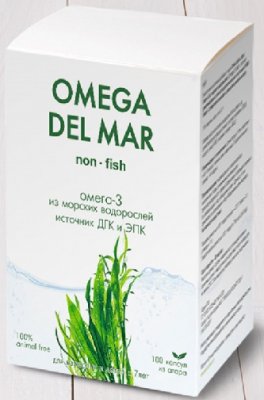 Купить омега дель мар (omega dei mar) омега-3 из водорослей, капсулы 300мг, 100 шт бад в Кстово