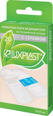 Купить luxplast (люкспласт) пластырь полимерная основа с серебром прозрачный, 20 шт в Кстово