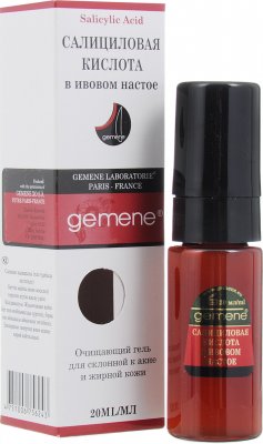 Купить gemene (дженеме) гель косметический для лица салициловая кислота в ивовом настое, 20мл в Кстово