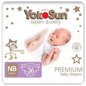 Купить yokosun premium (йокосан) подгузники размер nb (0-5кг) 36шт в Кстово