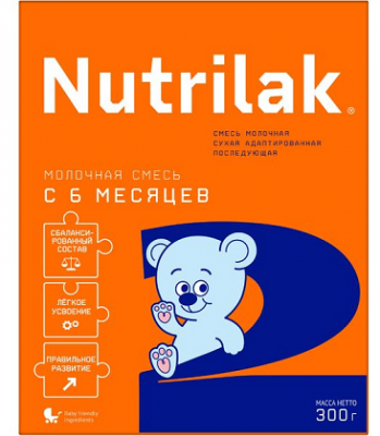 Купить  nutrilak (нутрилак) 2 молочная смесь с 6 месяцев, 300г в Кстово