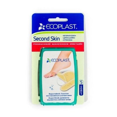 Купить ecoplast second skin набор противомозольных пластырей 4,4 х 6,9см, 5 шт в Кстово