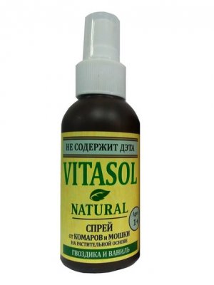 Купить vitasol (витасол) спрей для защиты от комаров и мошек гвоздика и ваниль, 100 мл в Кстово