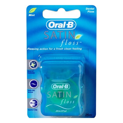 Купить oral-b (орал-би) зубная нить сатин флосс мятная, 25м в Кстово