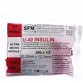 Купить шприц 1мл sfm инсулиновый u-40 с иглой 29g 0,33x12,7 10 шт в Кстово