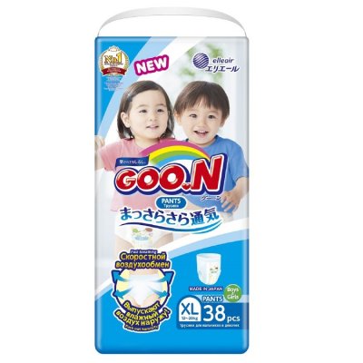 Купить goo.n (гуун) подгузники-трусики для мальчиков и для девочек xl 12-20кг 38 шт в Кстово