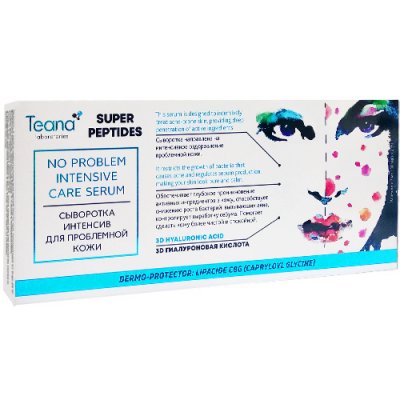 Купить тиана (teana) супер пептид сыворотка для лица интенсив для проблемной кожи ампулы 2мл, 10 шт в Кстово