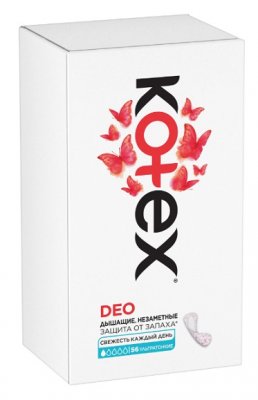 Купить kotex deo (котекс) прокладки ежедневные ультратонкие 56шт в Кстово