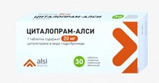 Купить циталопрам, таблетки, покрытые пленочной оболочкой 20мг, 30 шт в Кстово