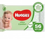 Купить huggies (хаггис) салфетки влажные для детей ультра комфорт алоэ 56шт в Кстово