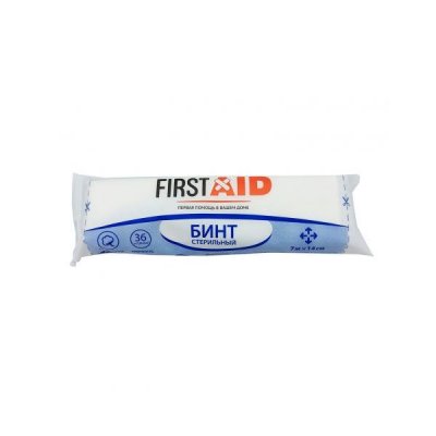 Купить бинт стерильный first aid (ферстэйд) 7м х 14см, 1 шт в Кстово