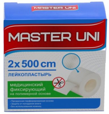 Купить пластырь master uni (мастер-юни) медицинский фиксирующий полимерная основа 2см х5м в Кстово