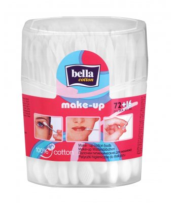Купить bella cotton (белла) ватные палочки для макияжа make-up 72+16 шт в Кстово
