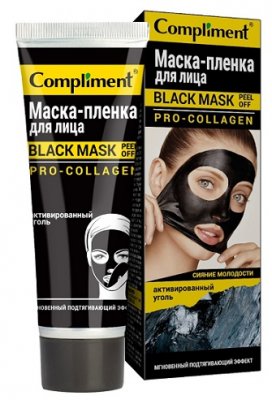 Купить комплимент блэк маск, маска-пленка д/лица про-коллаген, 80мл в Кстово