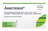 Купить анестезол, суппозитории ректальные 100мг+40мг+20мг+4мг, 10 шт в Кстово