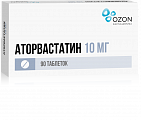 Купить аторвастатин, таблетки, покрытые пленочной оболочкой 10мг, 90 шт в Кстово
