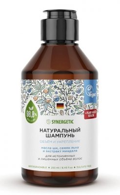 Купить синергетик (synergetic) шампунь для волос натуральный объем и укрепление, 250мл в Кстово
