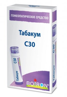 Купить табакум с30, гомеопатический монокомпонентный препарат растительного происхождения, гранулы гомеопатические 4 гр в Кстово