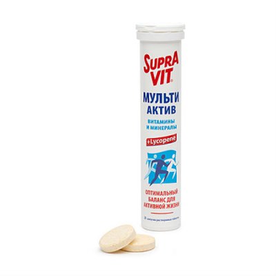 Купить supravit (суправит) мульти актив, таблетки шипучие, 20 шт бад в Кстово