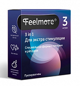 Купить feelmore (филлморе) презервативы с точками и ребрами 3 в1, 3шт  в Кстово