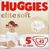 Купить huggies (хаггис) подгузники elitesoft 5, 12-22кг 42 шт в Кстово