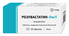 Купить розувастатин-лект, таблетки покрытые пленочной оболочкой 10 мг, 30 шт в Кстово