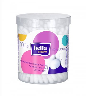 Купить bella cotton (белла) ватные палочки в круглой коробке 100 шт в Кстово