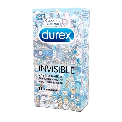 Купить durex (дюрекс) презервативы invisible 12шт doodle в Кстово