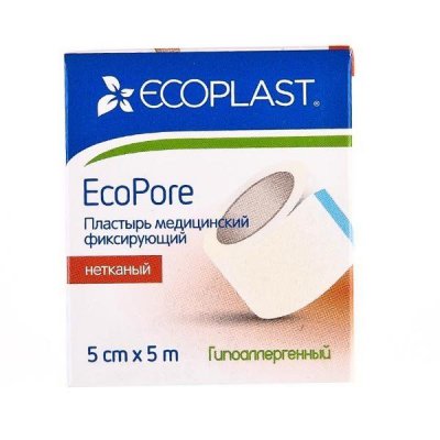 Купить ecoplast медицинский фиксирующий нетканый 5см х 5см в Кстово